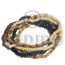 5 in one 2 3m brown tones coco pklt  heishe elastic