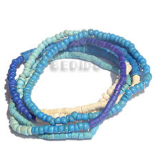 5 in one 2 3m blue tones coco pklt  heishe elastic