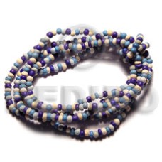 2 3mm coco Pokalet 5 rows blue tones