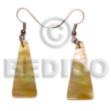 dangling tall pyramid mother of pearl shell (MOP) 30mmx15mm
