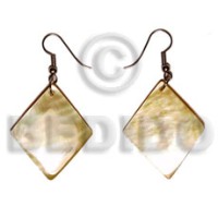 dangling mother of pearl shell (MOP) diamond 30mmx35mm