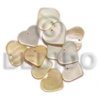 miniature mother of pearl shell (MOP) hearts 10mm