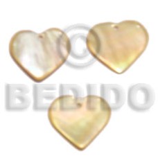 miniature mother of pearl shell (MOP) hearts 15mm