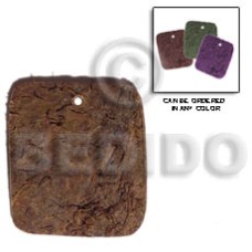 rectangular coco pendant with hair