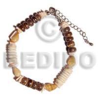 4 5mm coco Pokalet. natural brown bleached with yellow