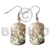 35mm dogtag blacklip with embossed flower skin