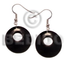 35mm round black horn with hole