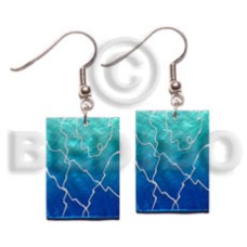 35mm x 25mm blue capiz rectangular 2