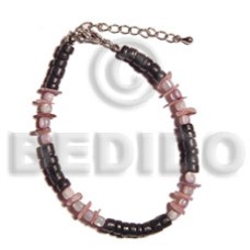 black 4 5mm coco Pokalet with troca beads
