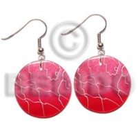 35mm round pink capiz 2 tone graduated