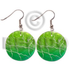 35mm round lime green capiz