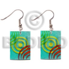 35mm x 25mm rectangular blue capiz with