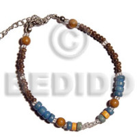 wood beads, 4 5mm and 2 3mm coco Pokalet