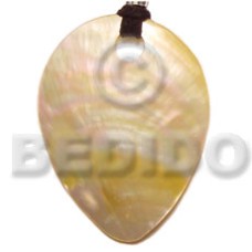 inverted mother of pearl shell (MOP) teardrop with big hole 55mmx40mm