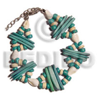 2 rows aqua green coco indian