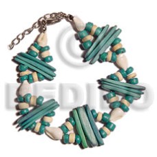 2 rows aqua green coco indian
