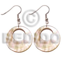 dangling 35mm round mother of pearl shell (MOP)