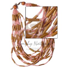 12 layer bamboo tube with old rose