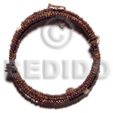 2 3mm coco Pokalet natural brown hoop wire