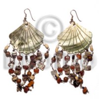 dangling 35mm grooved scallop blacklip with hanging