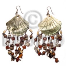 dangling 35mm grooved scallop blacklip with hanging