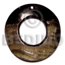 round 80mm black horn