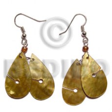 dangling 35mm teardrop brownlip
