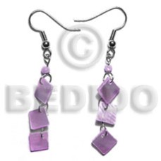 dangling 8mm pastel pink hammershell triple
