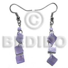 dangling 8mm lilac hammershell triple diamond