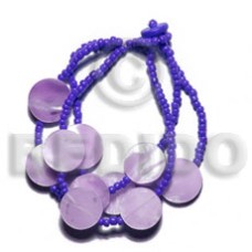 3 rows glass beads w  multiple