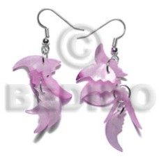 dangling 17mmx8mm pastel pink hammershell 7pcs. quarter