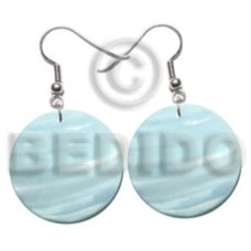 30mm aqua blue round kabibe shell
