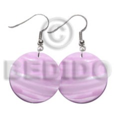 30mm pastel pink round kabibe shell