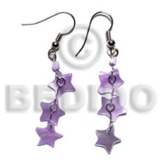 dangling 10mm lilac triple star hammershell