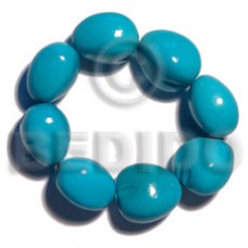 elastic 9 pcs. kukui nuts bracelet