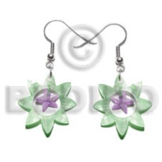dangling 40mm pastel green sun hammershell with