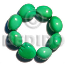 elastic 9 pcs. kukui nuts bracelet