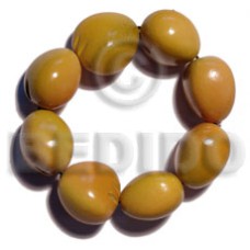 elastic 8 pcs. kukui nuts bracelet