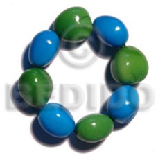 elastic 8 pcs. kukui nuts bracelet
