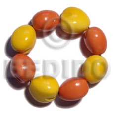 elastic 8 pcs. kukui nuts bracelet