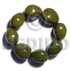 elastic 9 pcs. kukui nuts bracelet