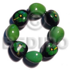 elastic 8 pcs. kukui nuts bracelet