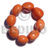 elastic 9 pcs. kukui nuts bracelet