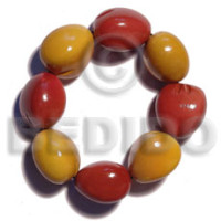 elastic 8 pcs. kukui nuts bracelet