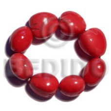 elastic 9 pcs. kukui nuts bracelet