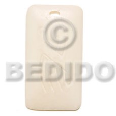 rectangular bone with carving 40mm
