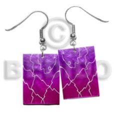 35mm x 25mm capiz pink lavender rectangular 2