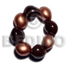 elastic 8 pcs. kukui nuts black and