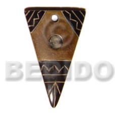 aztec carving antique natural horn 45mm