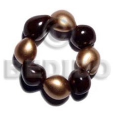 elastic 8 pcs. kukui nuts black and